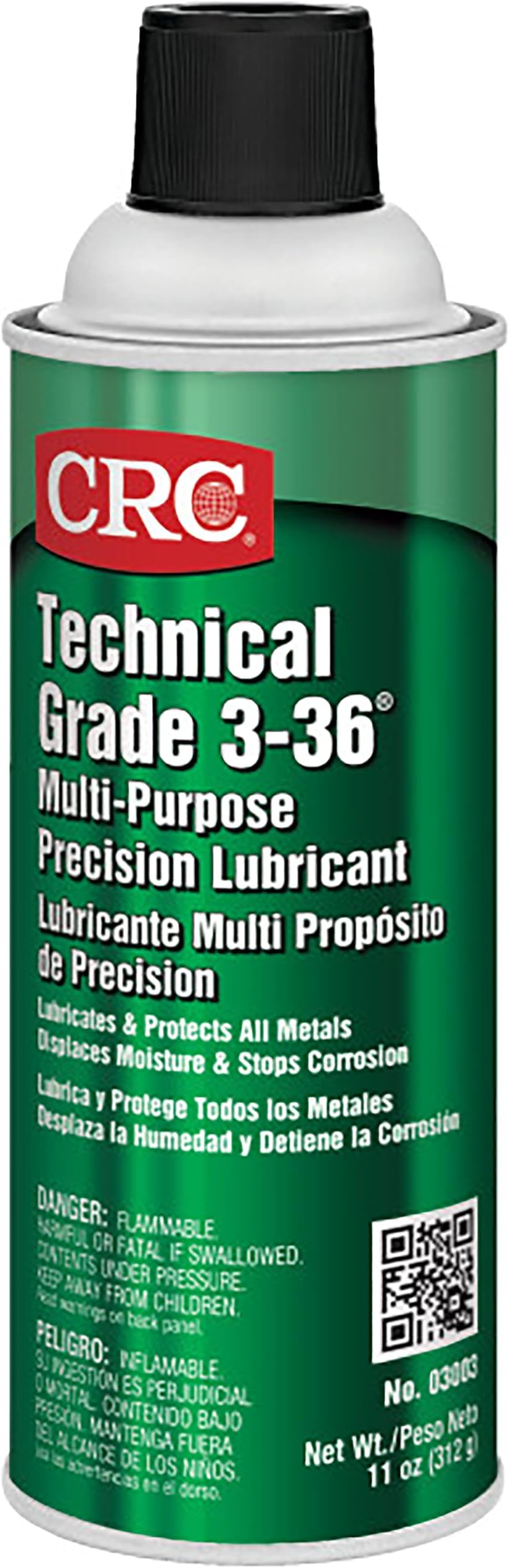 3-36 Multi-Purpose Lubricant and Corrosion Inhibitor, 11 oz Aerosol Can, Clear/Blue/Green