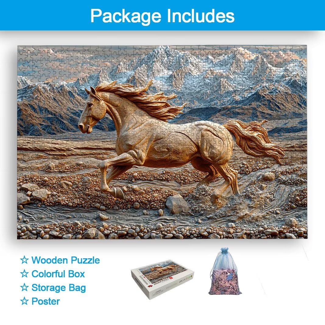 Puzzle 1500 Teile, Pferd Puzzle 1500 Teile Erwachsene für Geschenke -2950