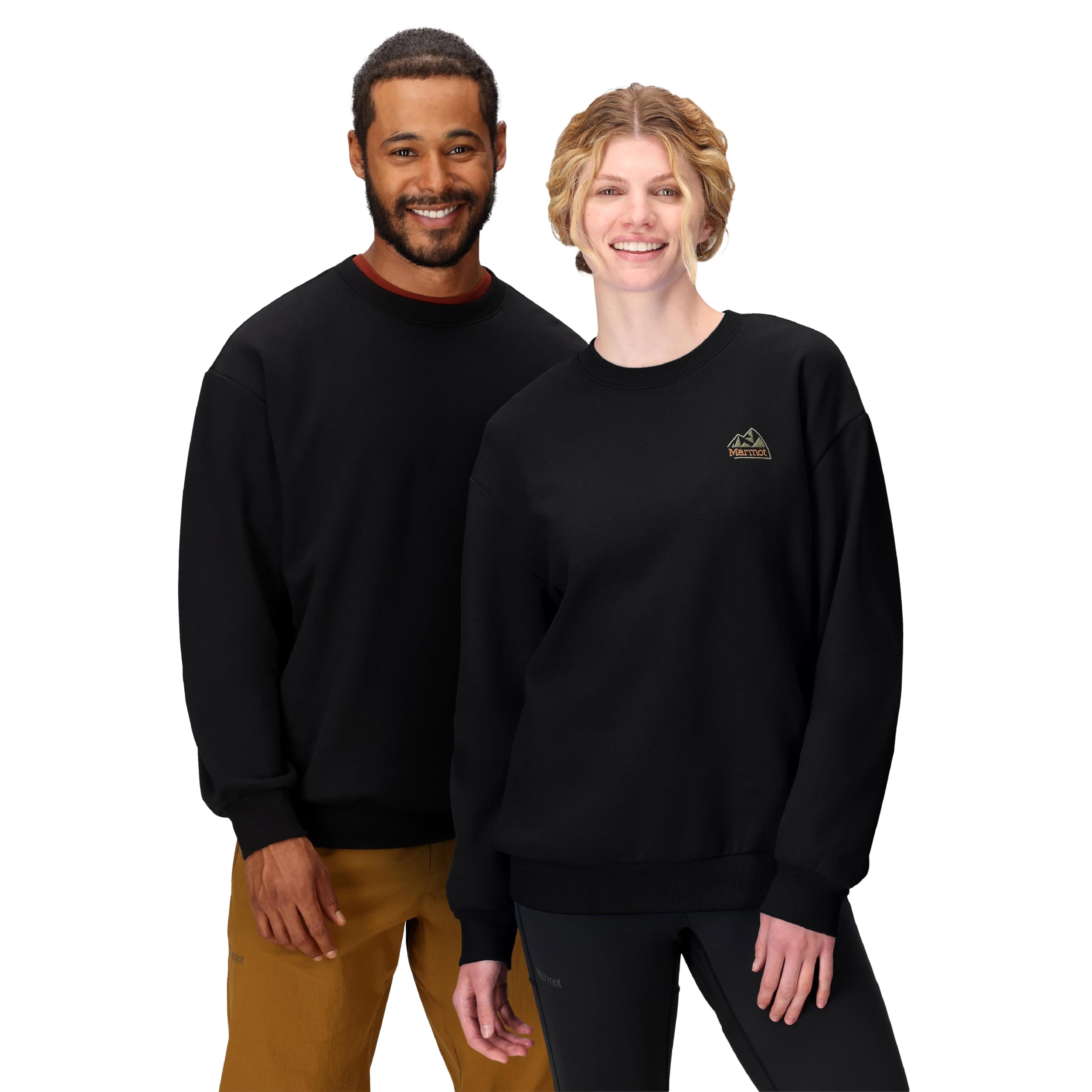 MARMOT Peaks Crew Sweatshirt, Black, M
