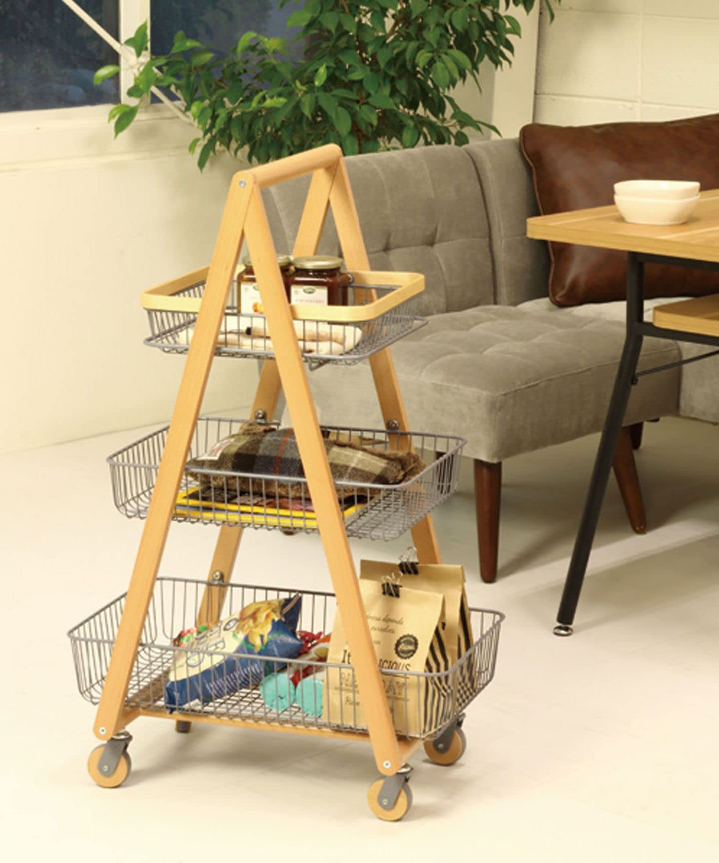 Amazon.co.jp: Mash マッシュ キャリーバスケットワゴンMサイズ LIV