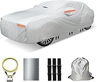 Vista 13 de Funda para coche SUV de 30 capas para automóviles, impermeable para todo tipo de clima, protección UV, resistente a la nieve, resistente al viento