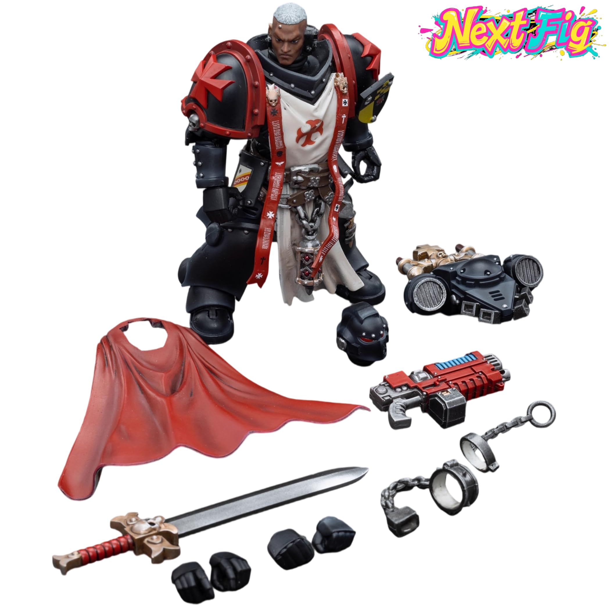 JOYTOY Warhammer 40K 1/18 Action Figure Templari Neri Spada Fratelli Fratelli Lombast Modello da Collezione