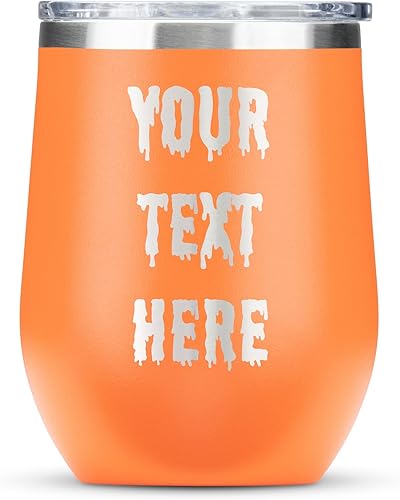 Miniatura 6 de Vaso de vino personalizado con texto grabado personalizado, taza de acero inoxidable de 12 onzas, vaso de café de viaje con aislamiento al vacío de