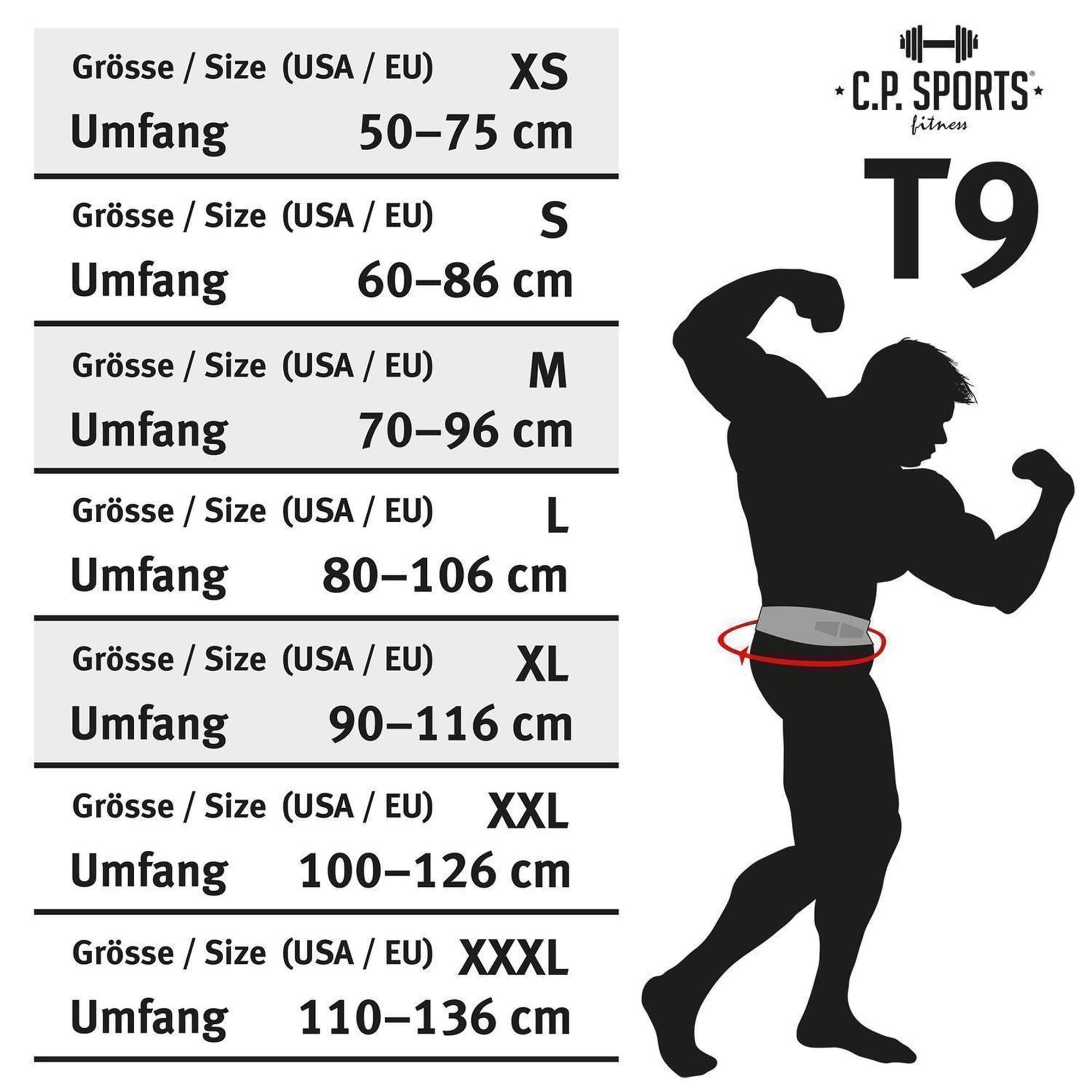 C.P. Sports Powerlifting Gürtel Leder mit Powerschnalle - Profi Gürtel, Trainingsgürtel, Gewichthebergürtel, Fitnessgürtel, Bodybuilding, Gewichtheben, Wettkampf