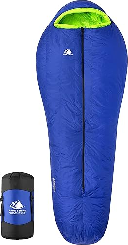 Hyke & Byke Antero 0 F - Saco de dormir hamaca para senderismo y campamento, 4 estaciones, 800 FP, saco de dormir de plumón de ganso, ultraligero,