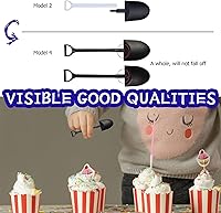 Vista 3 de OaaXbbECco Cucharas de postre plásticas desechables lindas de la novedad de la forma de la pala (50)