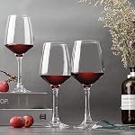 C CREST Ensemble de verres à vin 8, 12oz, Verres sans plomb, transparents et durables