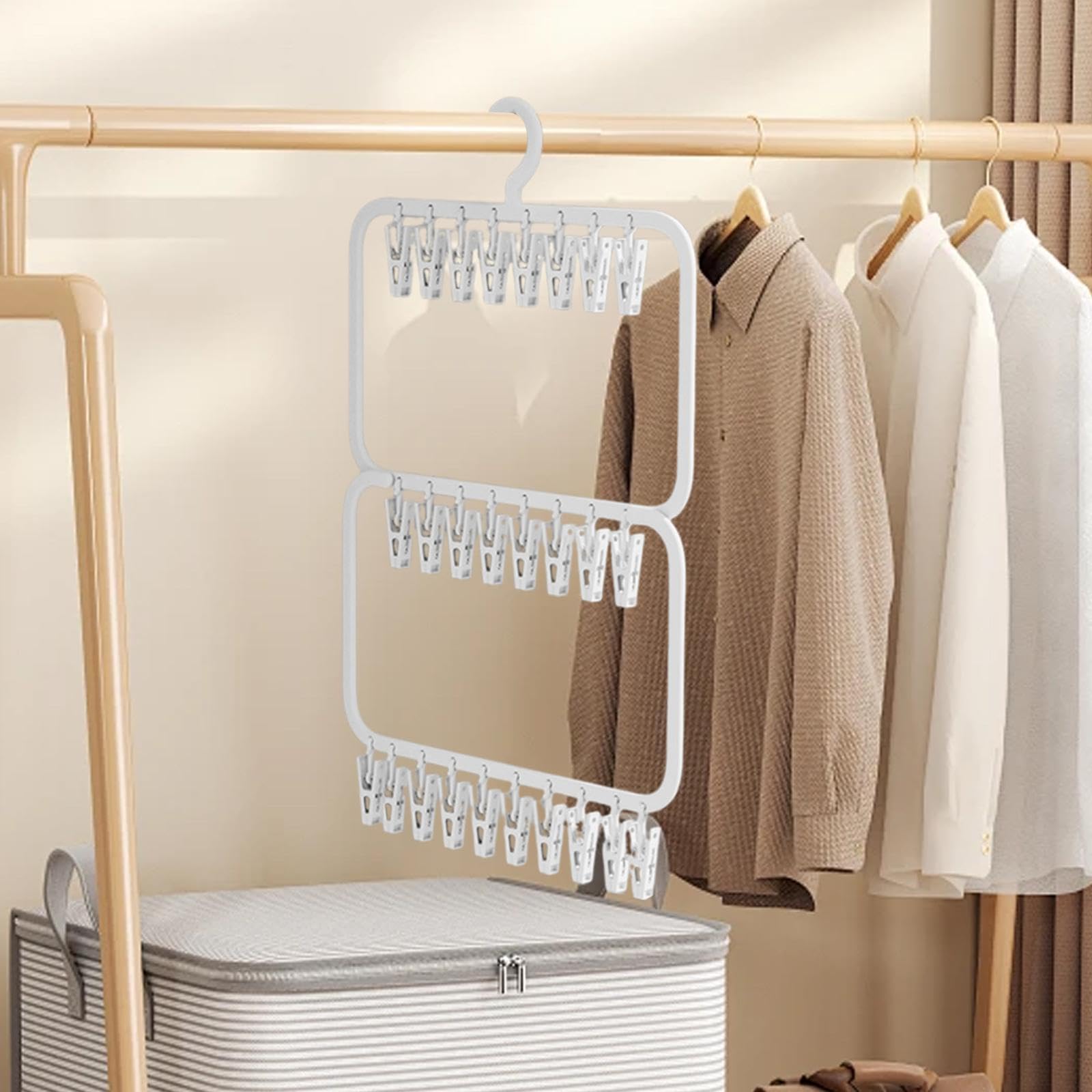 Organizador De Gorras Para Closet Pegs Percha Plegable Para