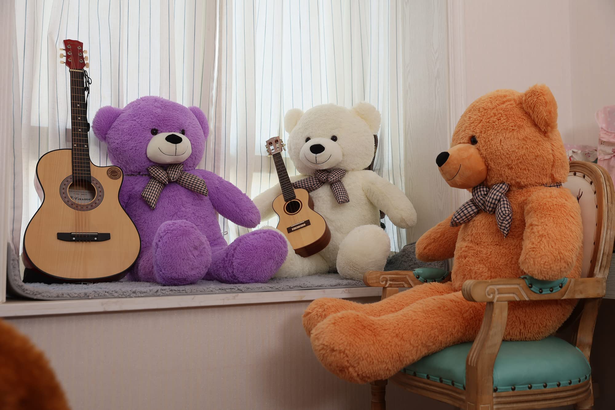 YunNasi Orso di Peluche Enorme Morbido Orsacchiotto Gigante Peluche Giganti XL (100cm, Viola)