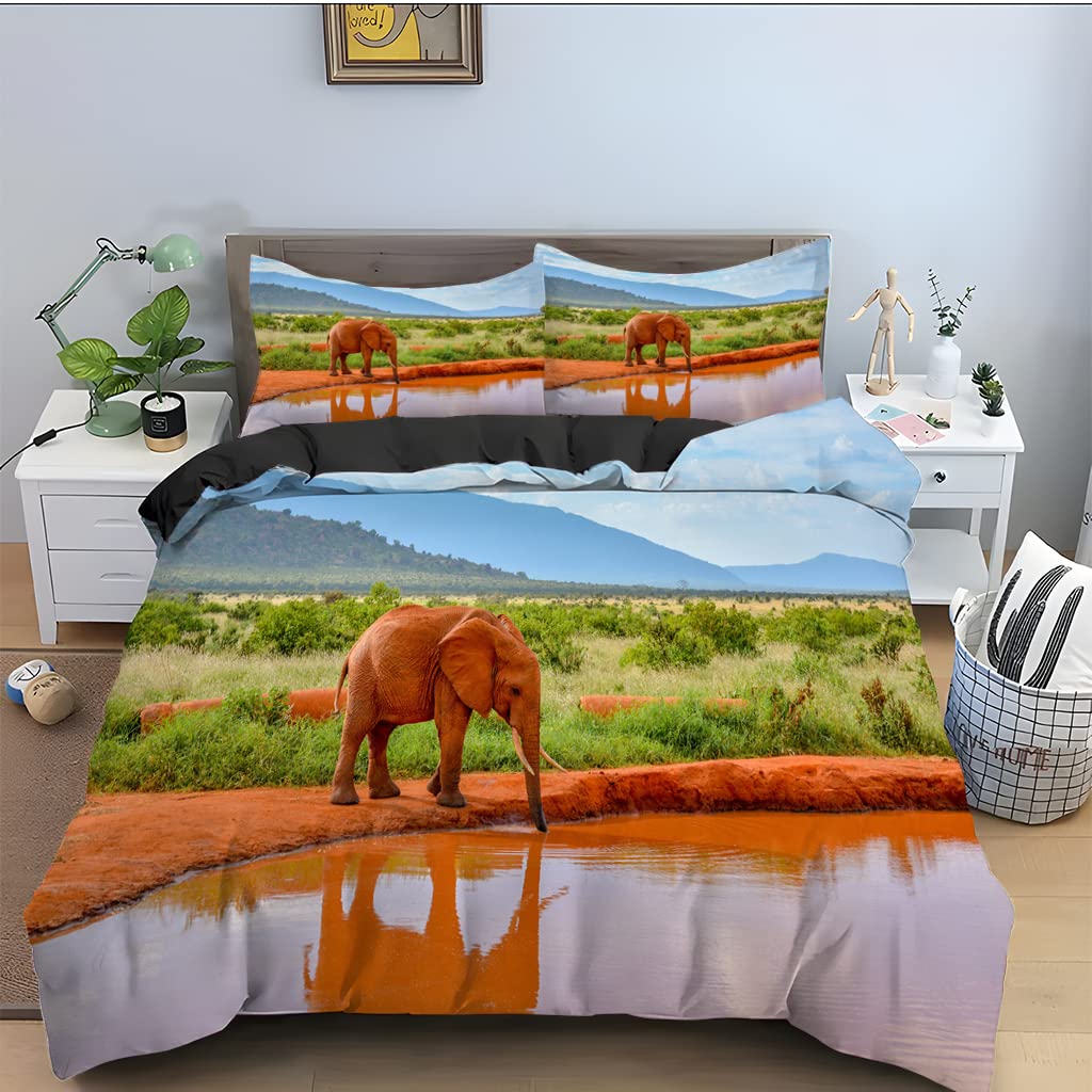 Housse de couette 240 x 260 infroissable en microfibre pour un lit facile à border