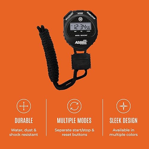 Miniatura 3 de Cronómetro digital MARATHON Adanac 4000 con pantalla extra grande y botones, resistente al agua., 1