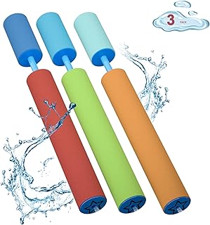 مسدسات ماء للأطفال من 3 قطع، مسدس لرش المياه لحمام السباحة للبالغين، مجموعة مسدسات مياه بتصويب لمسافة تصل إلى 12 متر للشاطئ والفناء الخلفي والألعاب المائية الخارجية للأطفال الصغار الأولاد والبنات