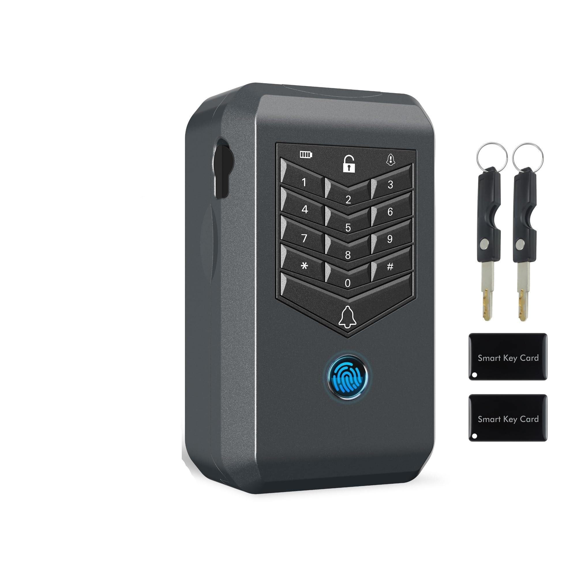 Smart Key Lock Box,Outdoor Wall Mount Key Boxs, Fingerprint Password and APP Remote Unlocking smart Door Lock