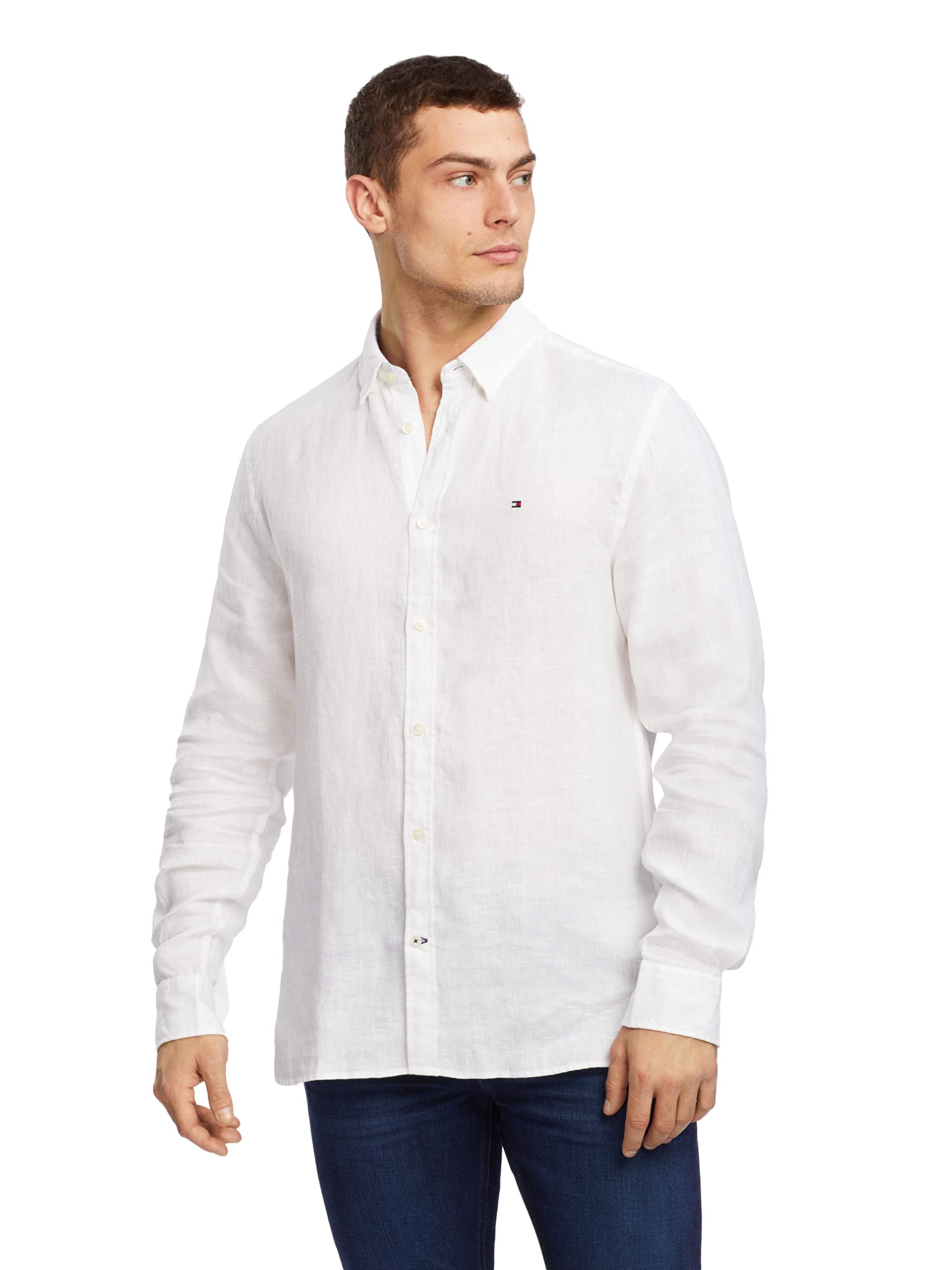 Tommy Hilfiger Men's Premium Linen Regular Fit Shirt