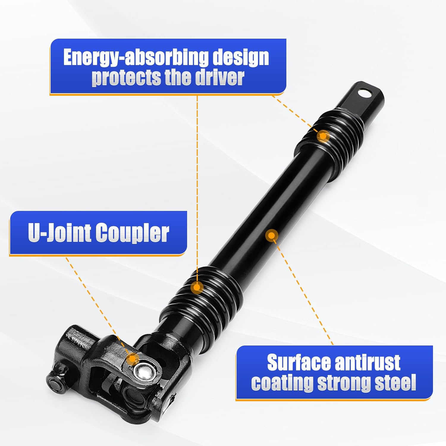 X4XZ 425-131 Lower Steering Shaft w/U-Joint Compatible with 2001-2010 Chevy Silverado 1500 2500 3500/2001-2010 GMC Sierra 1500 2500 3500 HD Replace 425-186 25958108 15772436