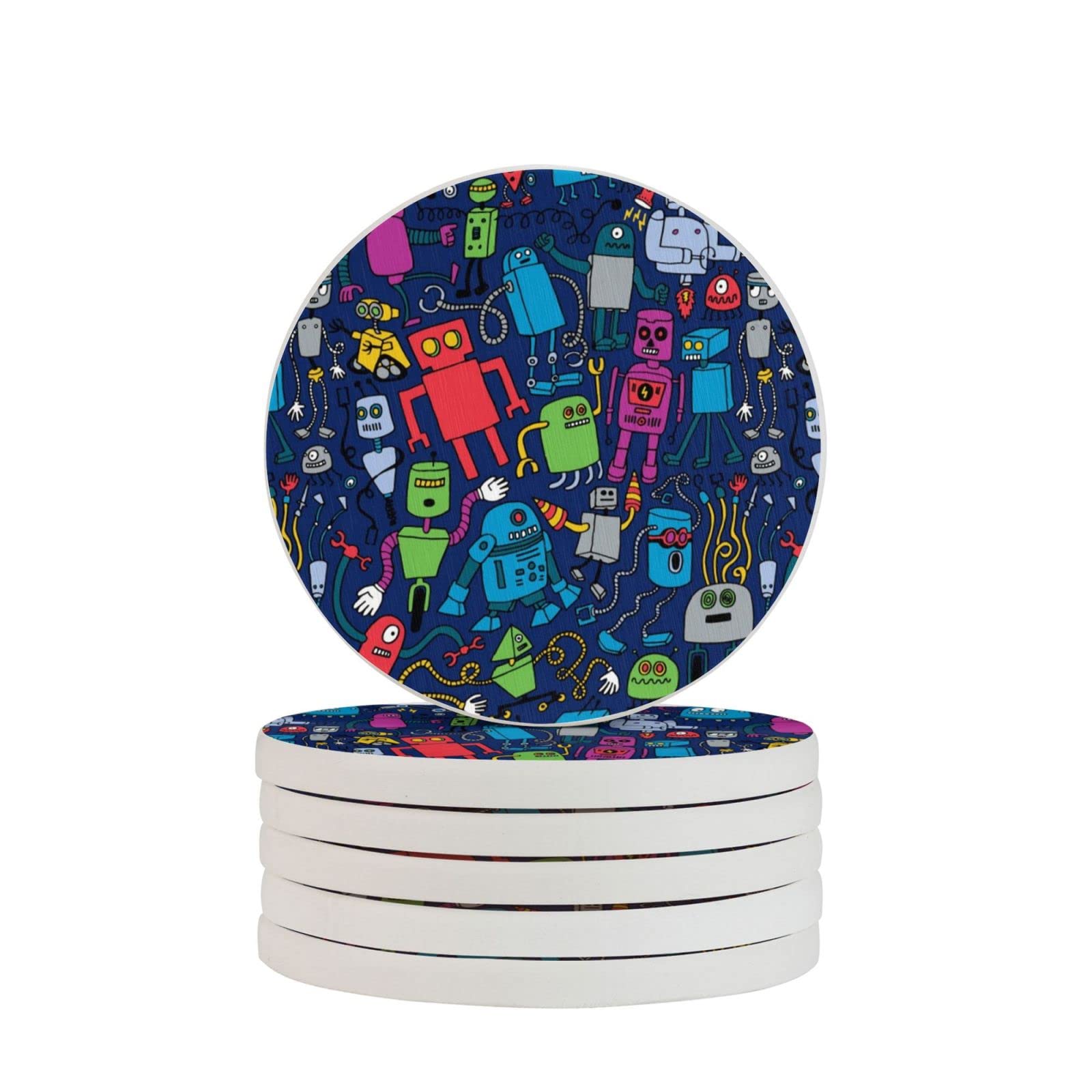 Dessous de verre en diatomite de 10 cm lot de 2 pour la décoration de bureau