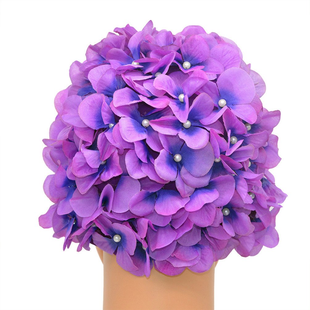 Cuffia Da Nuoto Donna Con Fiori Retrò | Lycra Elasticizzata | Taglia Unica - Foto 2