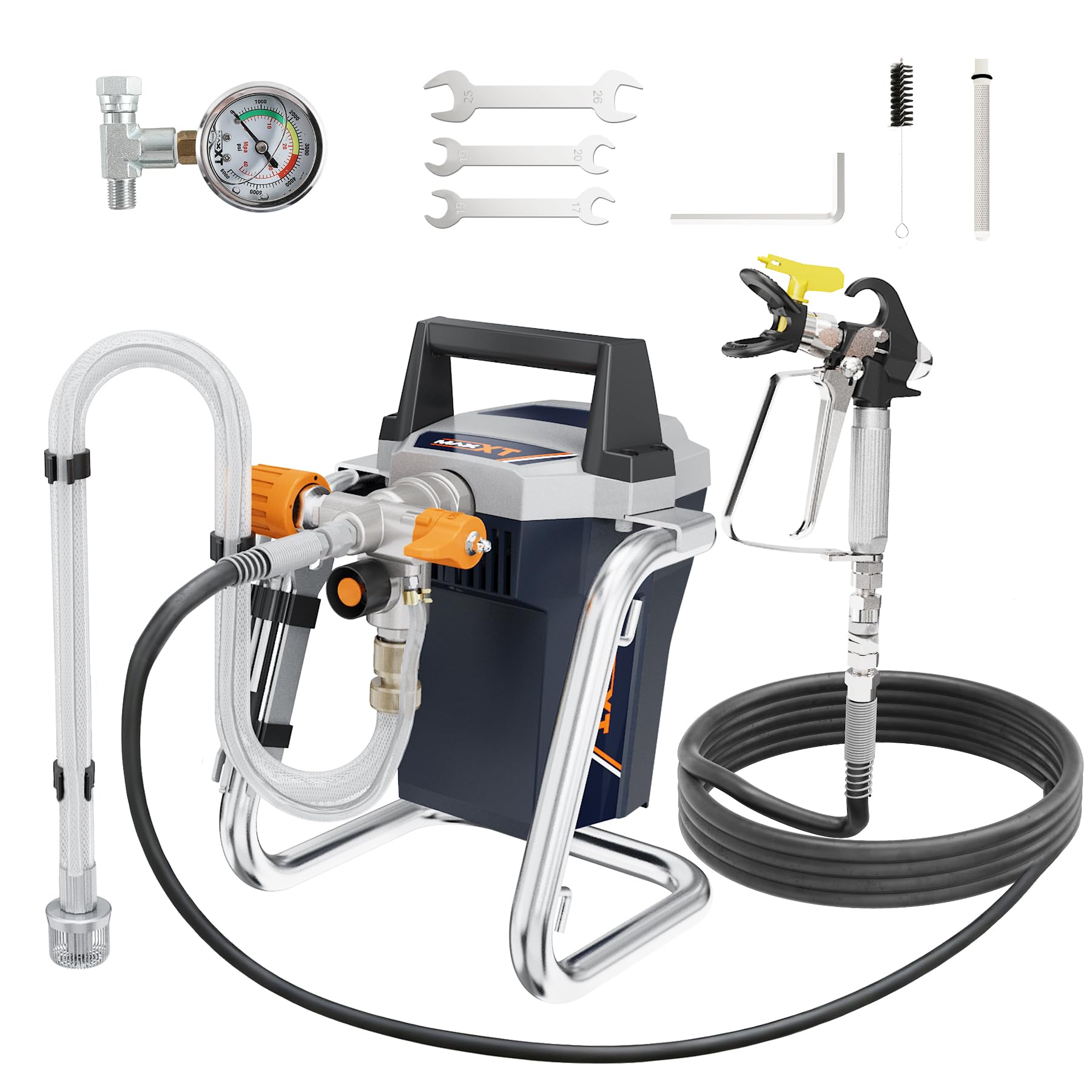 MAXXT Spruzzatore di Vernice Airless Elettrico 1300W, Pistola a Spruzzo per Recinzioni, Giardino, Mobili, Pareti e Porte, Fai-Da-Te