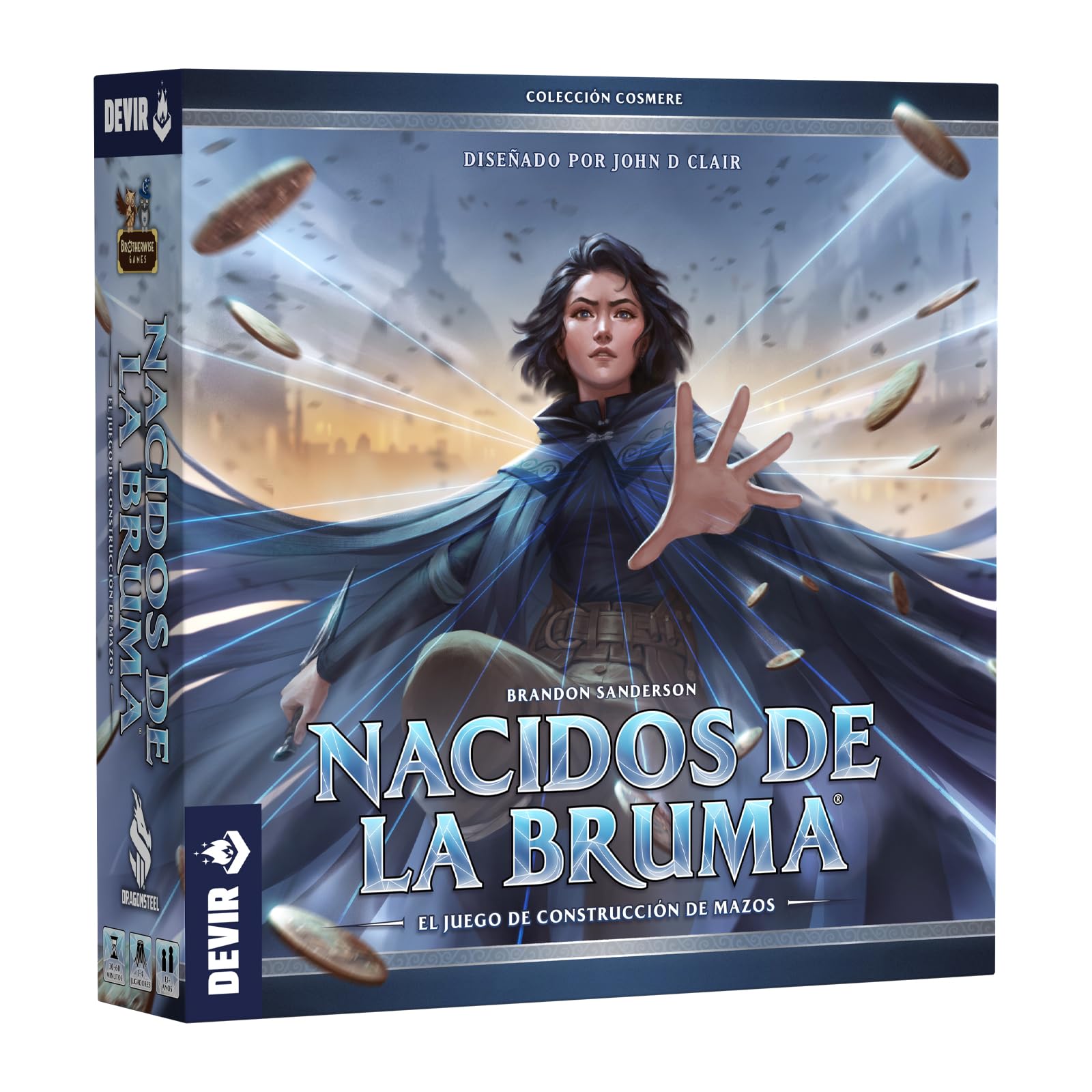 Devir – Nacidos de la Bruma: Juego de Mesa Deck-Building, Modalidad Cooperativo y Competitivo, Inspirado en Mistborn Cosmere de Brandon Sanderson (BGMISBES)