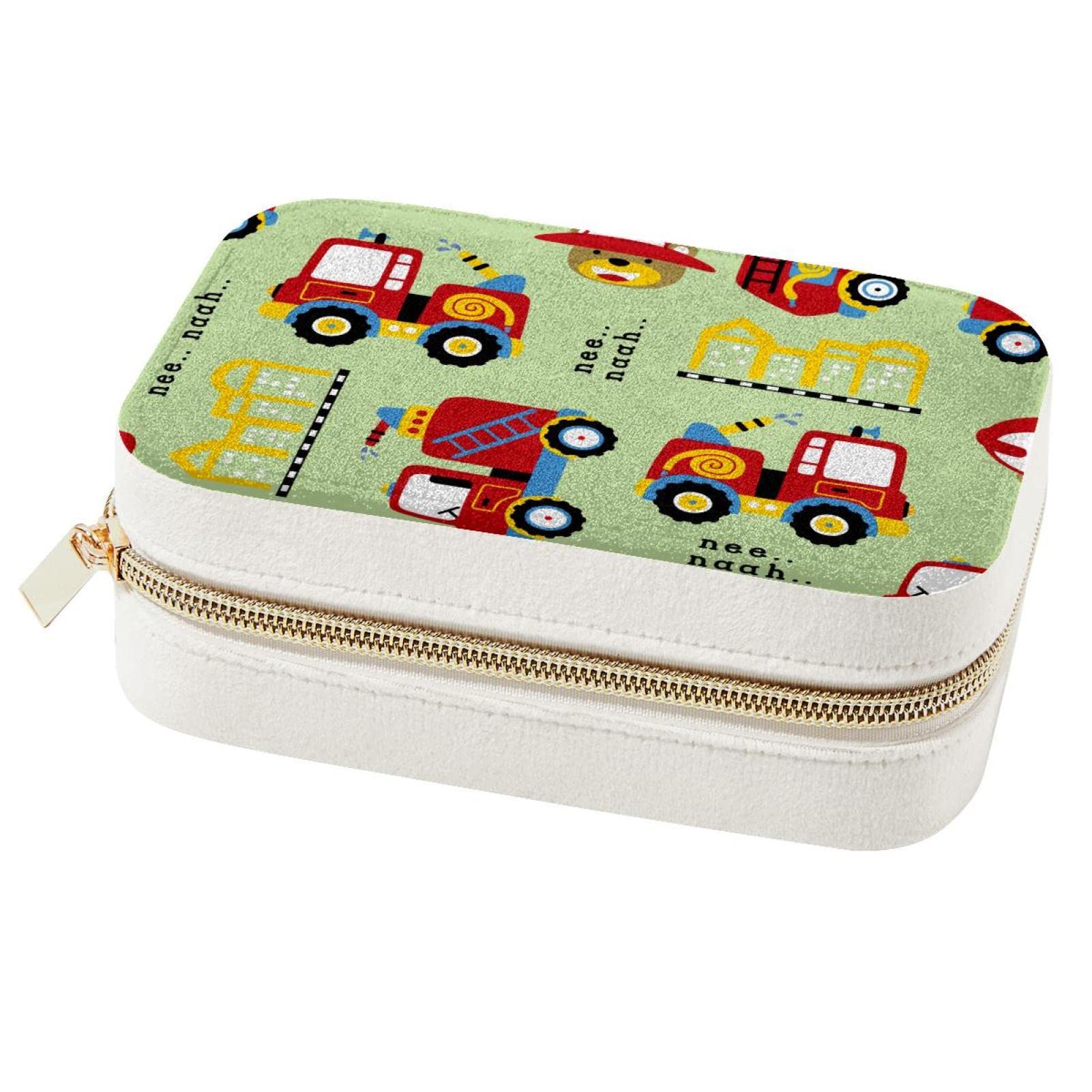 Mini coffret à bijoux de voyage motif pompier pour le week-end