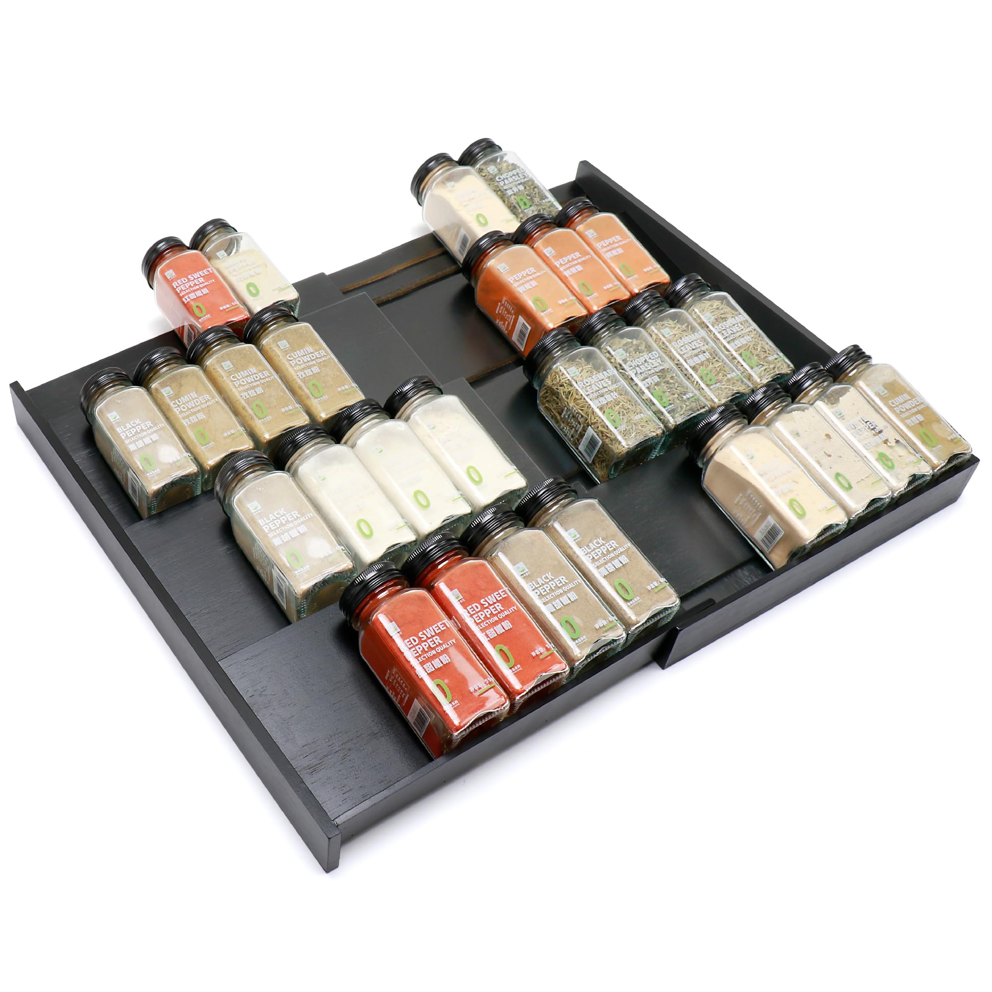 Photo 1 of Thalomely Bamboo Spice Drawer Organizer, 4-Tier Spice Rack for Cabinet
