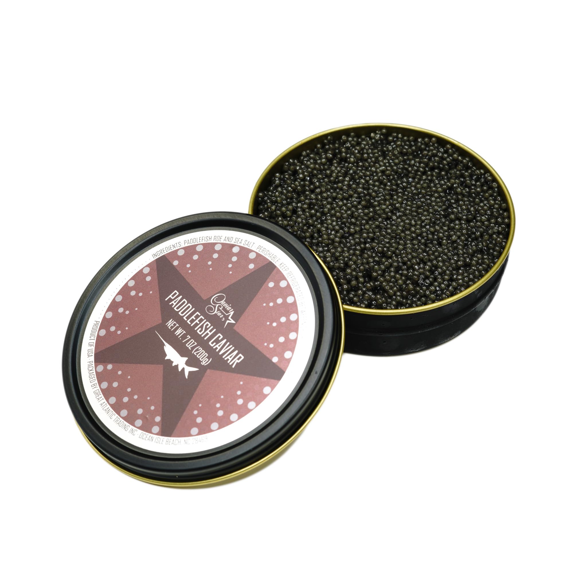 - Caviar Star Premium American Paddlefish Caviar - Wild-Caught Spoonbill Malossol Roe - Fresh, Domestic Gourmet Delicacy - Culinary Experience - 7 Ounce