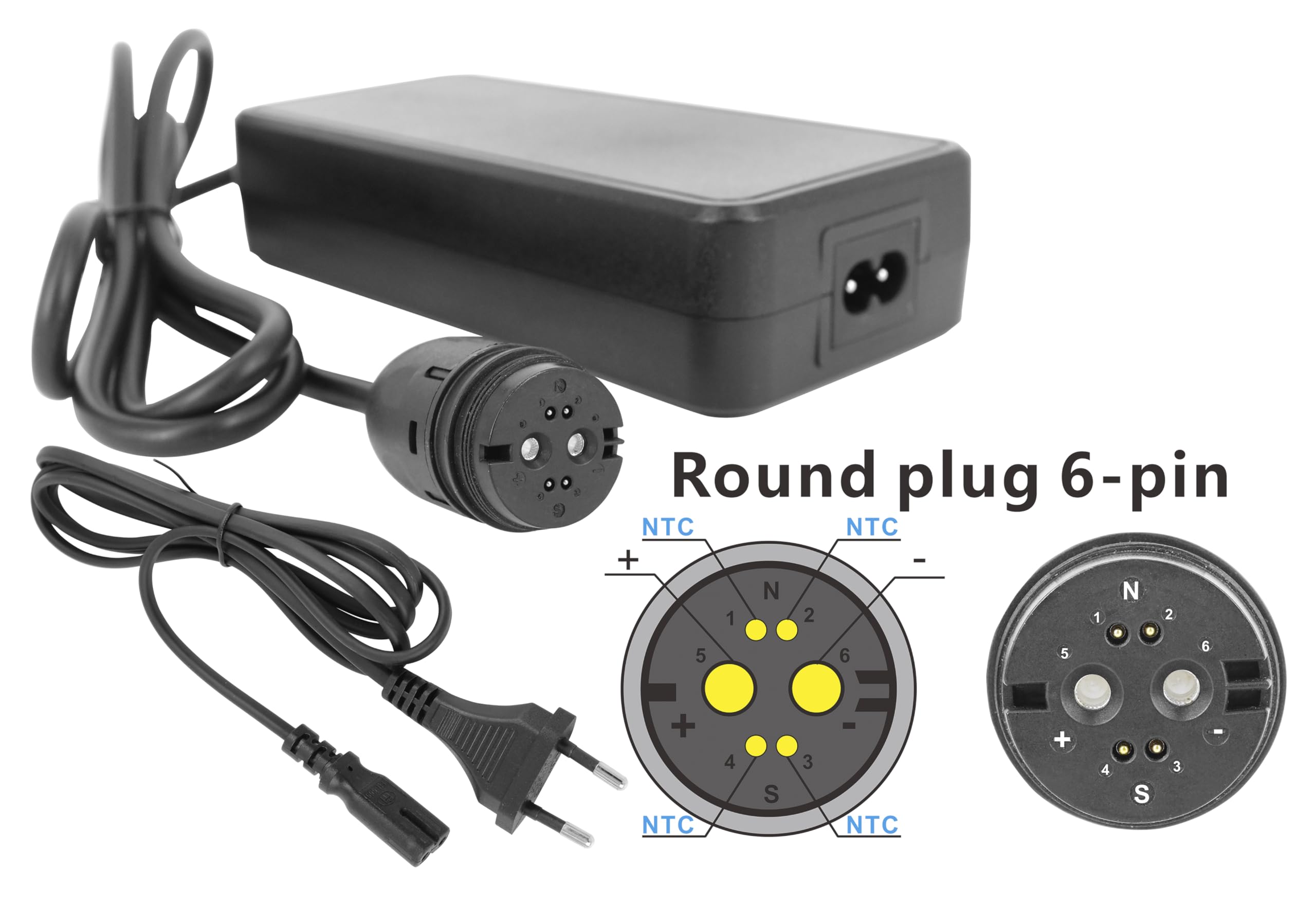 PowerSmart 42V 2A Ladegerät für 36V Rotwild ZEG BMZ Derby Cycle Li-Ion E-Bike Akku