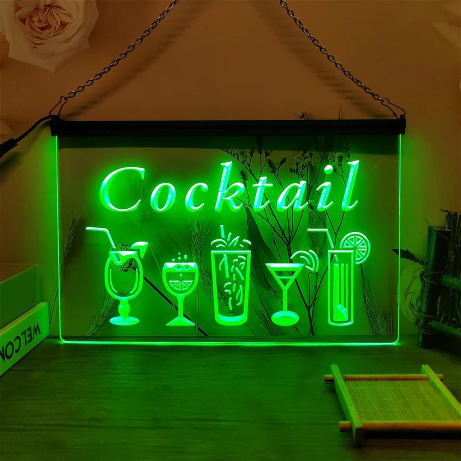 Amazon.co.jp: Cocktail カクテルLEDネオンライト、カクテルクラブ7色
