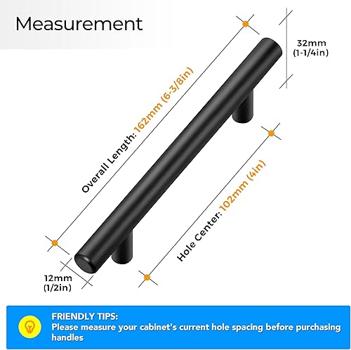 Vista 74 de Ravinte Paquete de 20 tiradores de gabinete negros de 3-3/4 pulgadas, manijas de gabinete de cocina color negro mate, tiradores de cajones modernos