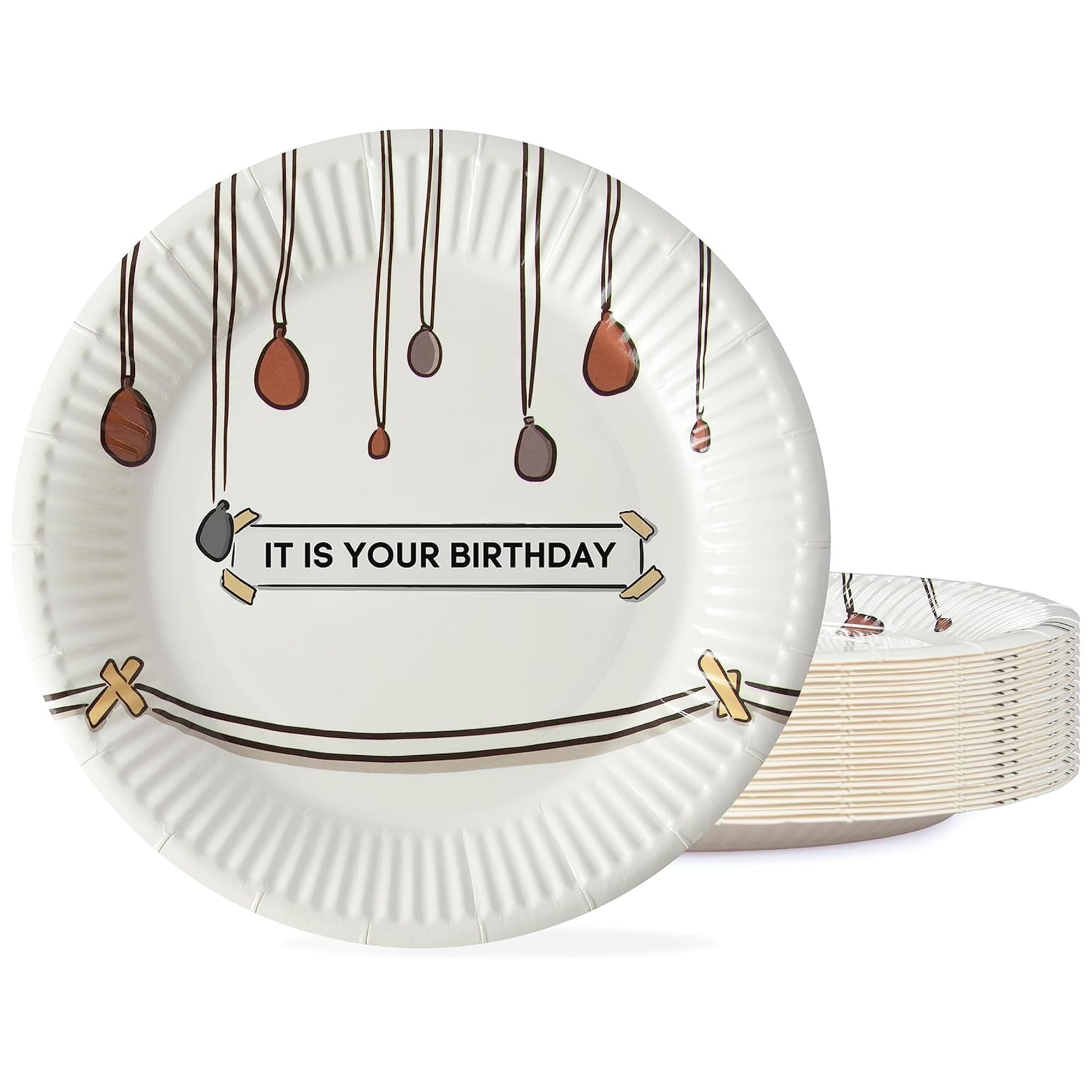 Magicaleast 40 PCS It Is Your Birthday Disposable Plates 7”, The Office Merchandise Paper Plates Birthday Party Decoration, Party Supplies for The