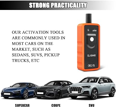 TPMS Relearn Tool for GM Auto Tire Pressure Monitor Sensor, TPMS System Programming Training Tool, Tire Pressure Scan Monitor Sensor Activation Reset Tool for Most Vehicles (Orange)