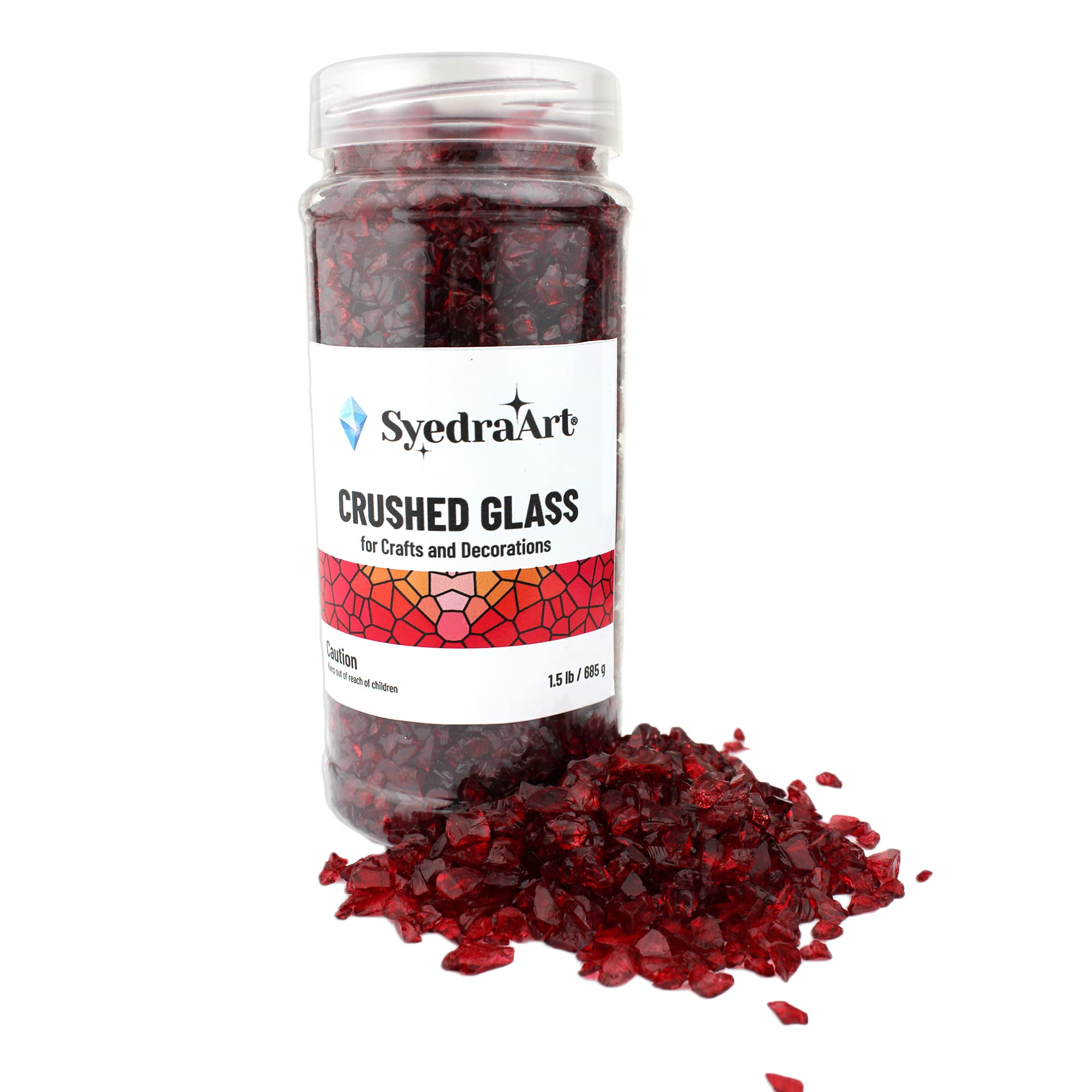 Verre écrasé rouge pour décoration de jardin et comptoir de bar moderne Syedra