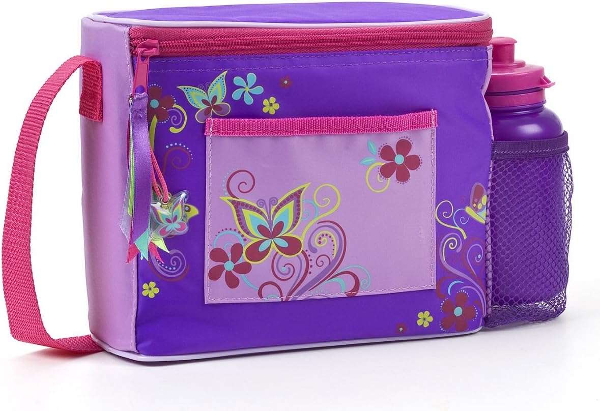 Polar Gear Kids Butterfly Swirl Bag Bottle Combo with Long Strap
