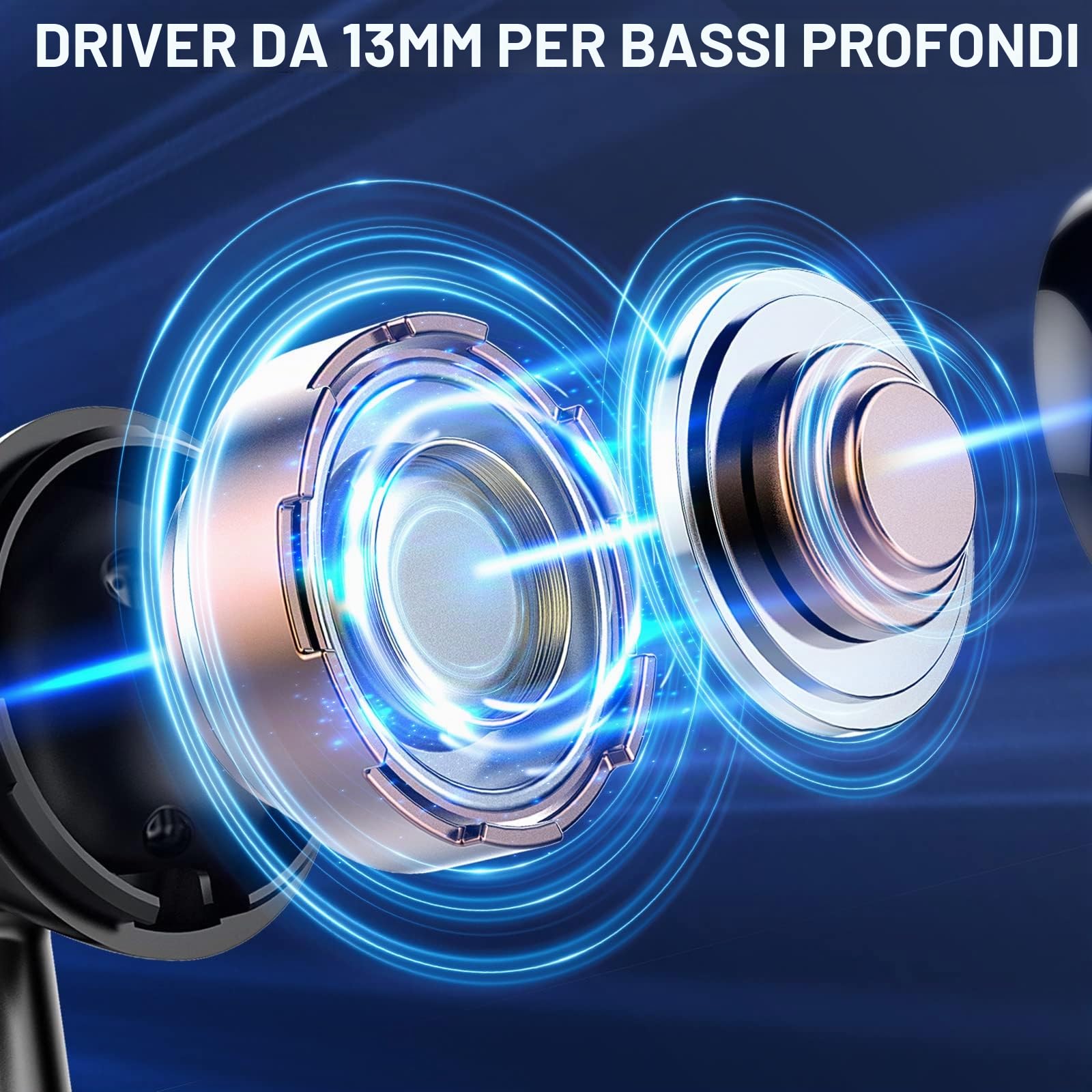 Cuffie Bluetooth Auricolari Bluetooth 5.4, Cuffie Wireless con 4 ENC Cancellazione Rumore Mic, Cuffie in Ear 40 Ore di Riproduzione, Cuffie Senza Filo HiFi Stereo IP7 Impermeabili per iOS & Android