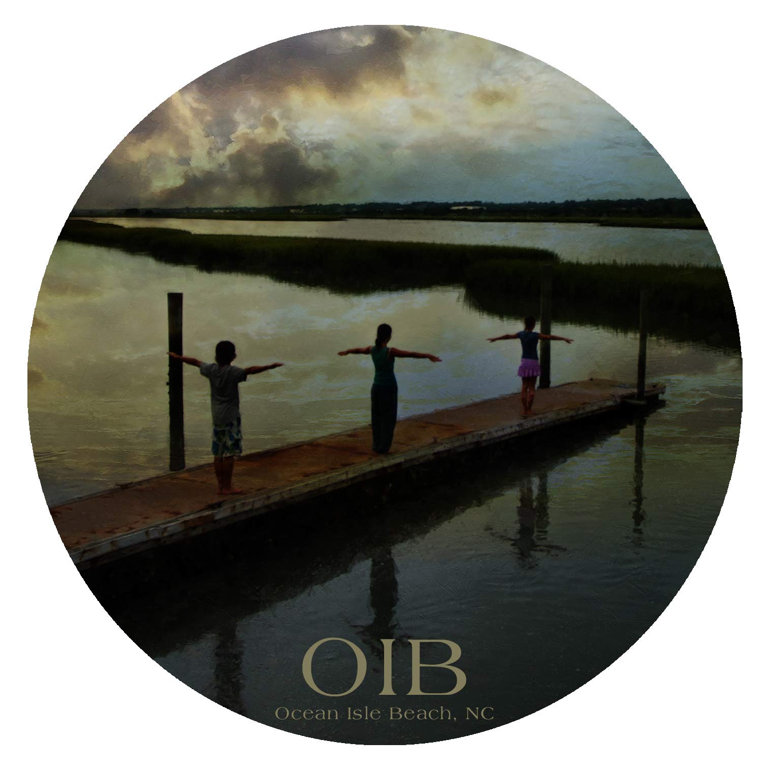 4 inch round OIB NC Vinyl Bumper Sticker