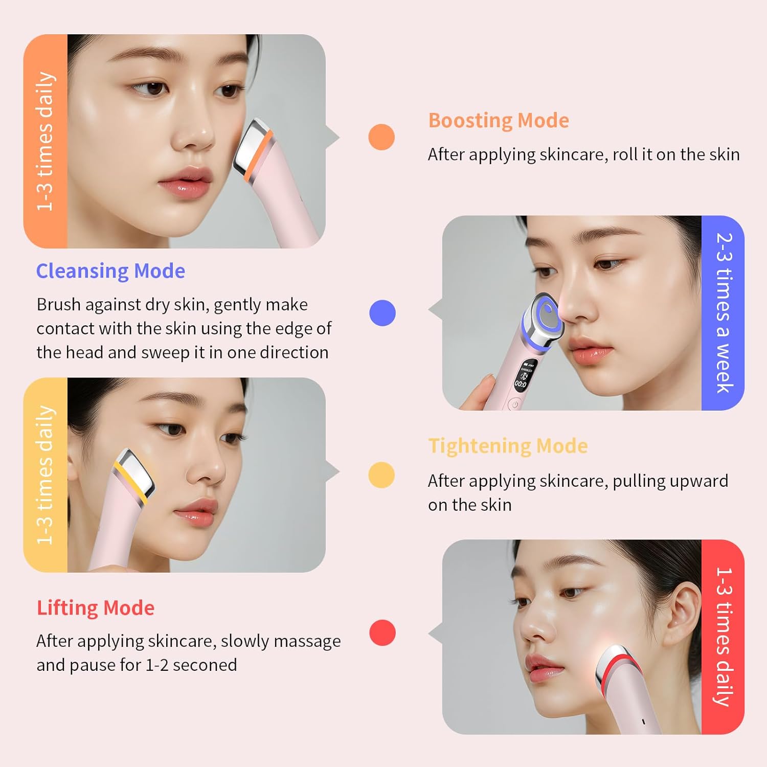 Face Lift Device 8 in 1 Skin Lifting Beauty Massager, LED Light Therapy for Wrinkles, Fine Lines, Korean Skin Care, Spa-Grade Facial Massager Lifting & Firming Facial Sculpting Tool