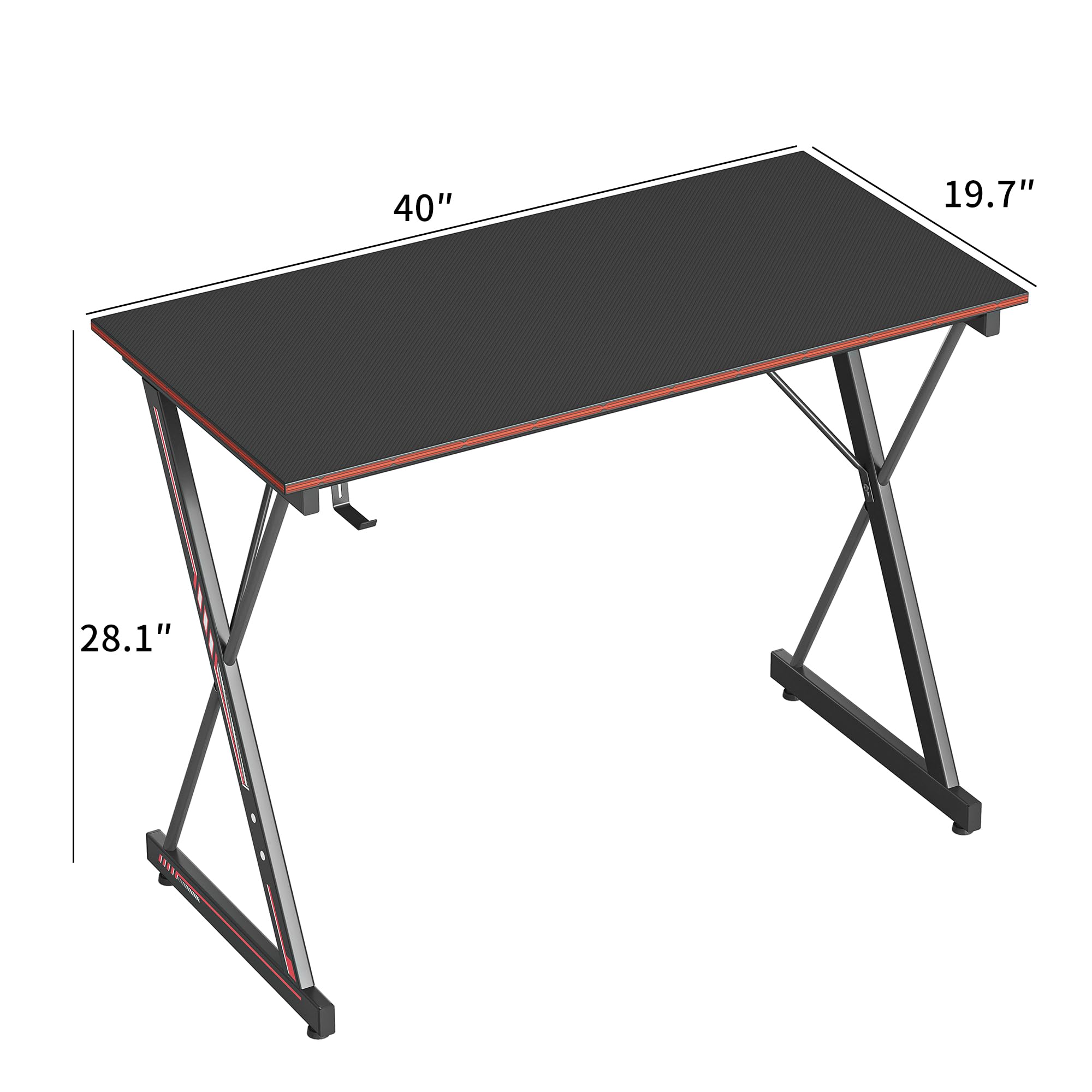 Snapklik.com : CubiCubi Gaming Desk 40 Inch PC Computer Desk, Carbon ...
