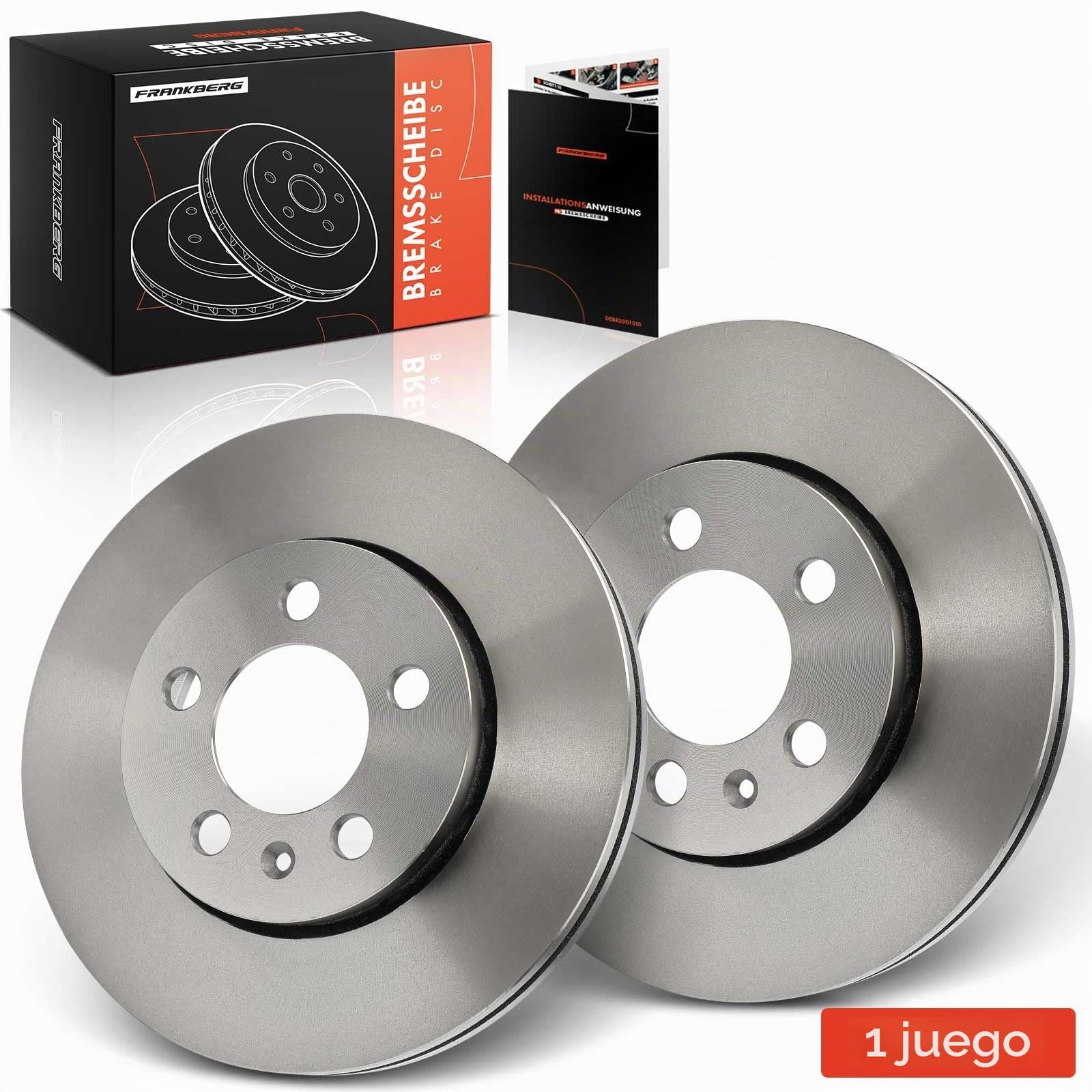 Frankberg 2 discos de freno delanteros ventilados Ø256 mm 1J0615301D | Compatible con: A1 Sportback 8XA 8XF, Polo 6C1 6R1, Habitación 5J7, NH3 rápido NK3 NK6, Variante B.o.r.a 1J6
