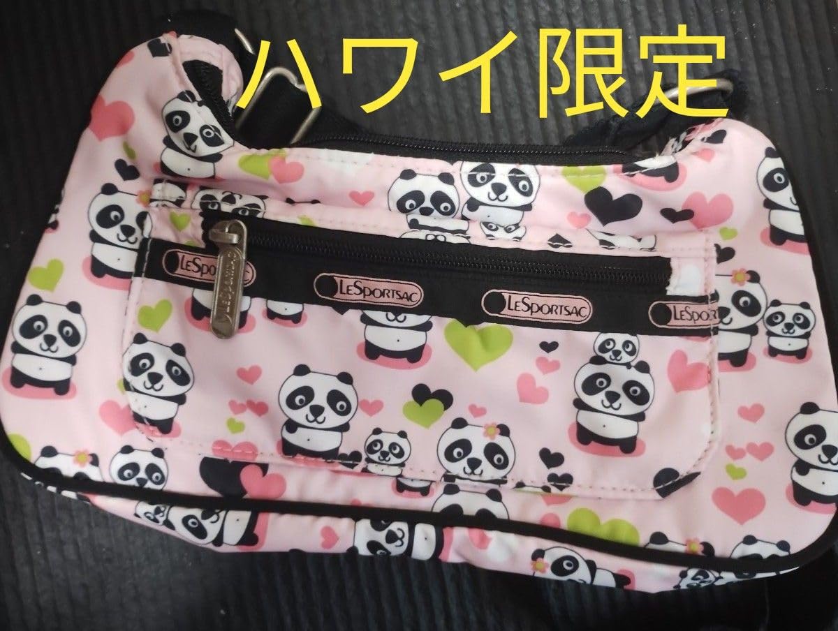 完売【レスポートサック】ほっこり パンダ 笹 ショルダーバッグ 総柄  