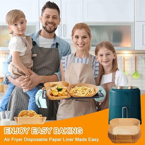 Miniatura 6 de Jasilon Mejorado Forro de papel desechable para freidora de aire papel pergamino para freidora de aire forro antiadherente para freidora de aire