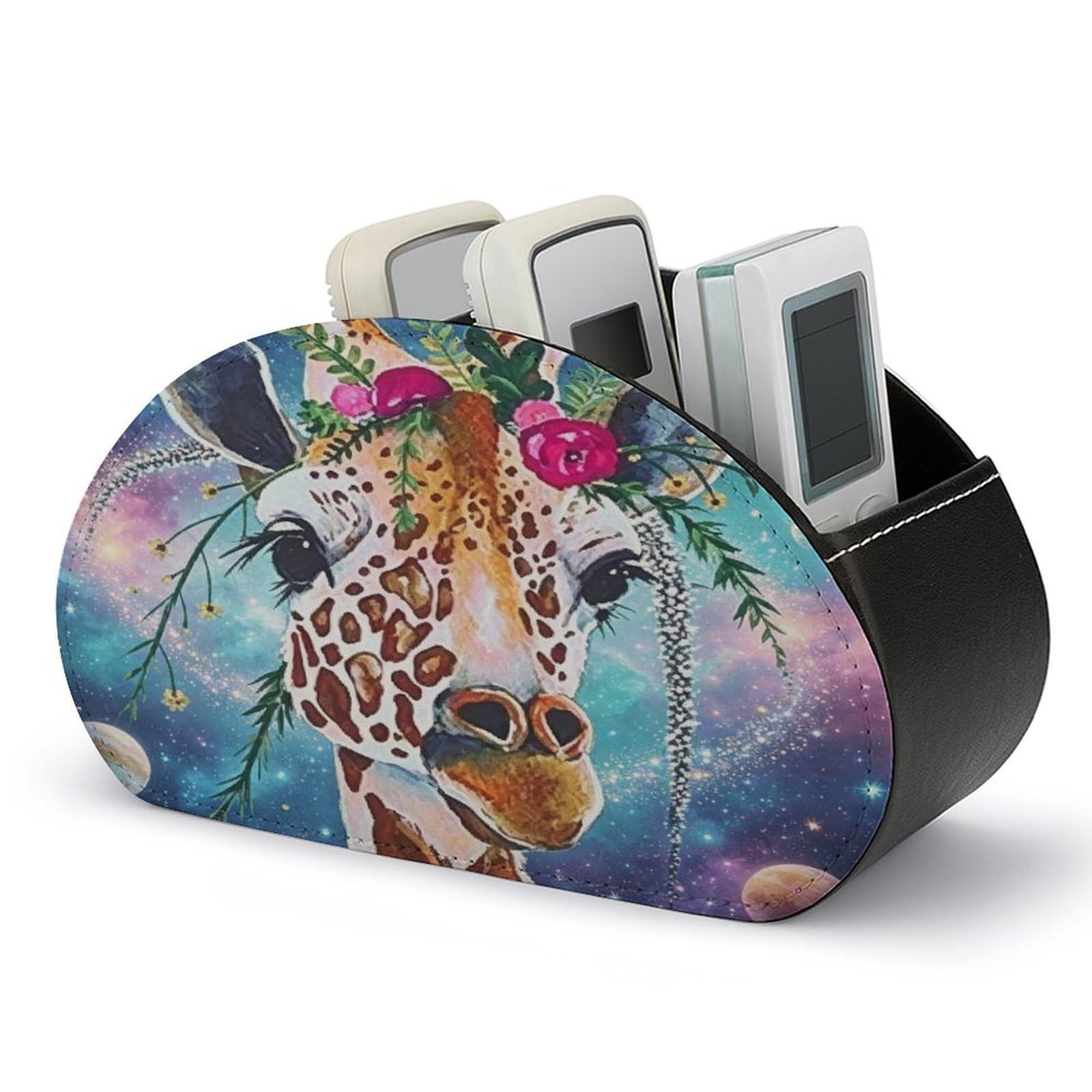 Btcowzrv Style Giraffe Remote Control Holder With 5 Compartments