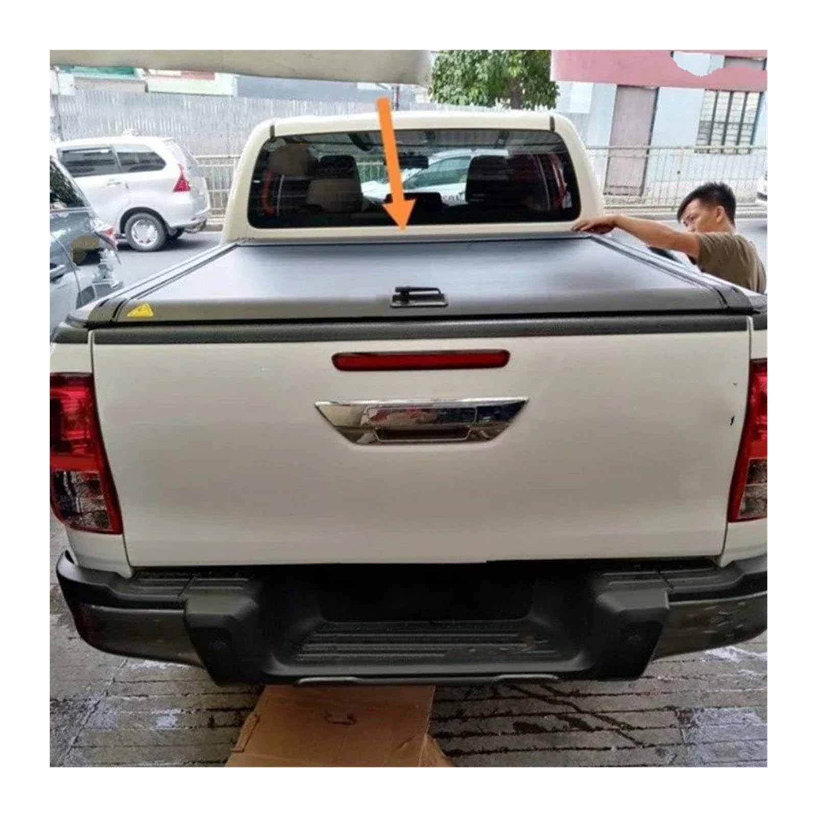Pannello Portaoggetti Posteriore per Toyota per Hilux per Tundra per Tacoma 2000-2019 2020 2021 2022 2023 2024 2025 Rullo Coperchio Hardtop Tonneau Copertura Posteriore