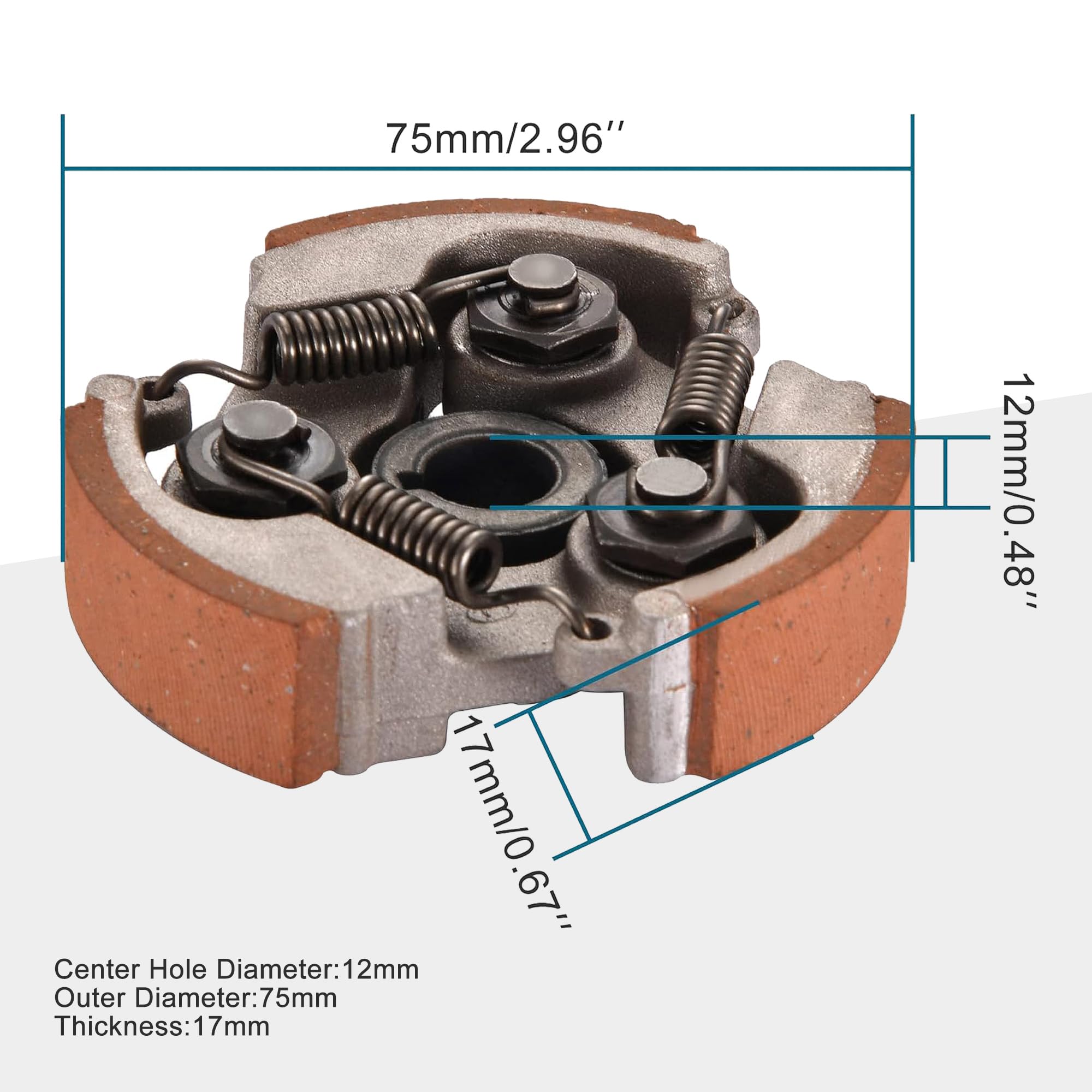 Pastiglie Frizione Per Moto 47cc/49cc - Ricambio Resistente Con Molle Per Mini Quad, Dirt Bike E Scooter - Foto 6