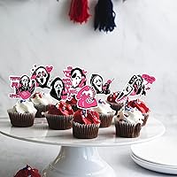 Vista 39 de Rsstarxi Paquete de 36 adornos para cupcakes de Halloween, bruja, fantasma, magdalenas, murciélagos, arañas, gatos, decoración de pasteles