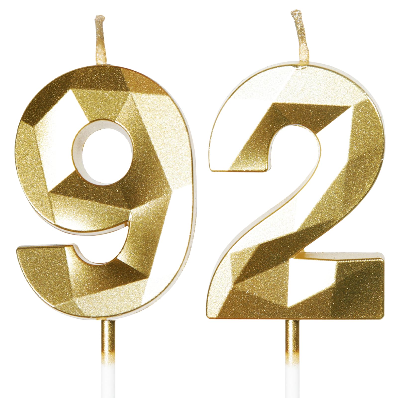 Yiran 50th Birthday Candles, Gold Number 50 Happy Birthday Candles, Cake Topper Decorations for Birthday Party, Wedding Anniversary Celebration Supply — view 222