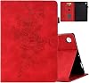 MonsDirect Case for Samsung Galaxy Tab A9 11 Inch 2023 SM-X210X216X218, Anti-Scratch Suede Leather Multi-Angle Stand Cover, Auto WakeSleep & Pen Holder Case for Galaxy Tab A9 Plus Tablet, Red