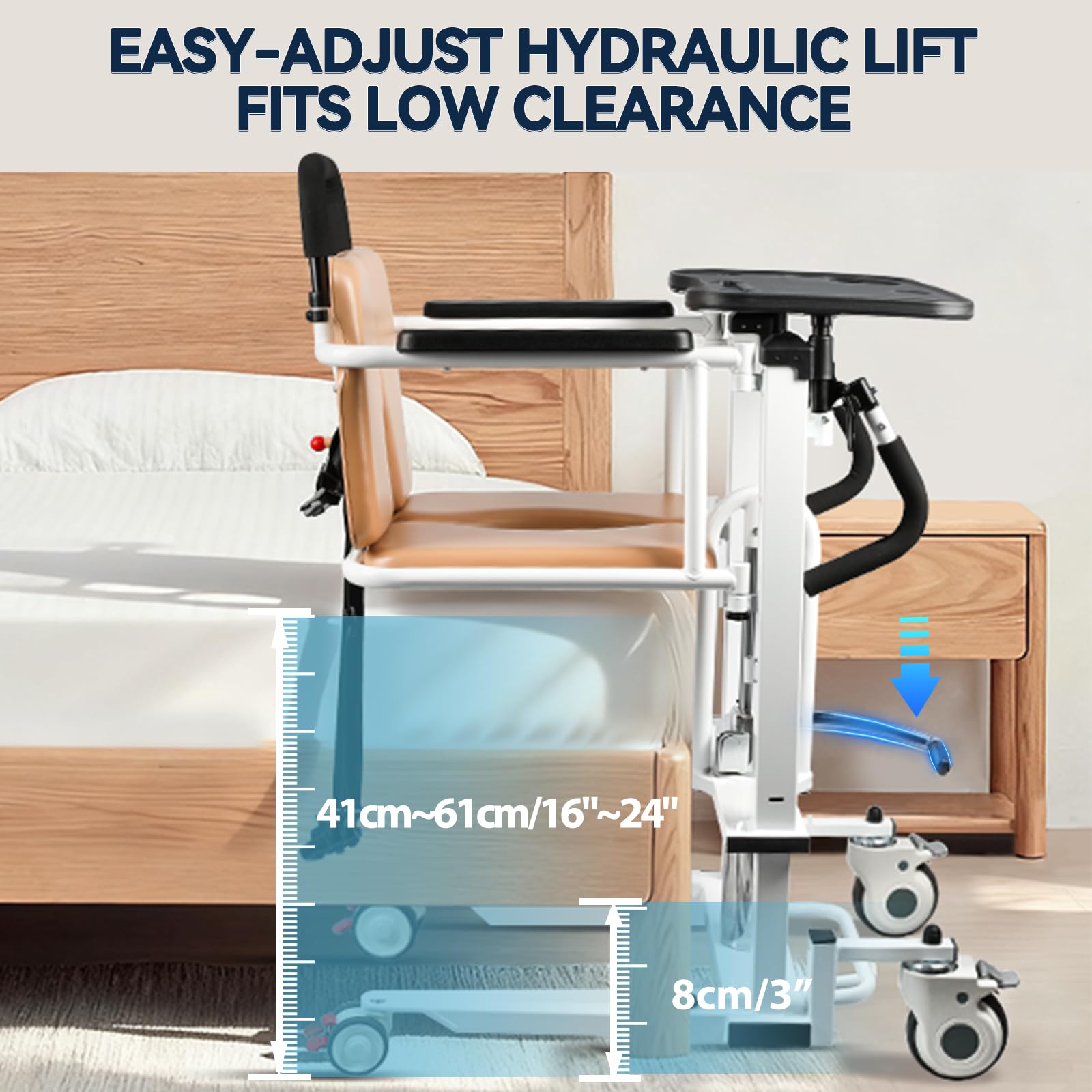 Liftcare　AX-HXL1810 Amazon.com: kaiwrxin Hydraulic Transfer Lift Chair with 180° Split