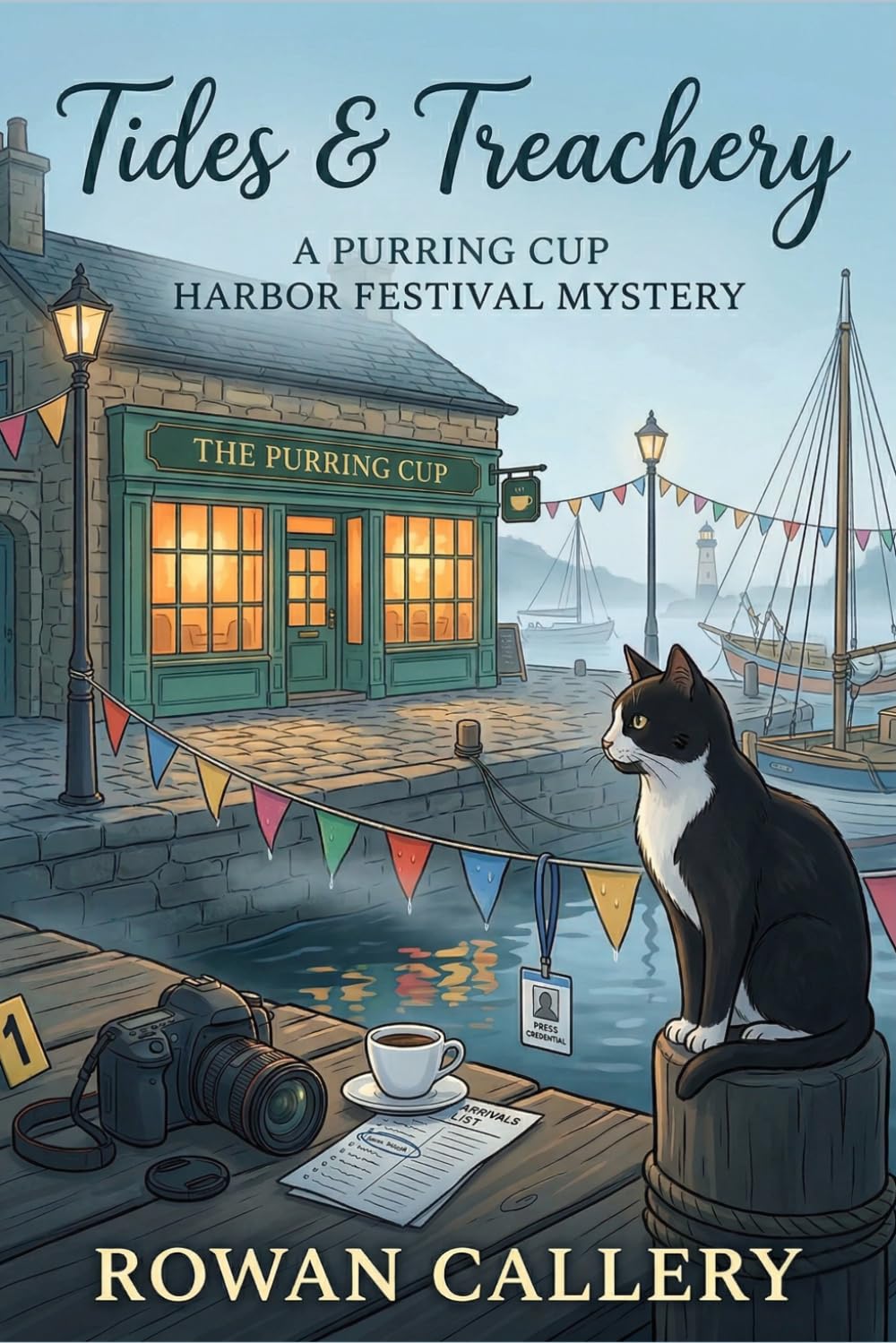 Tides & Treachery: A Purring Cup Cat Café Mystery: 2 (The Purring Cup Mysteries)