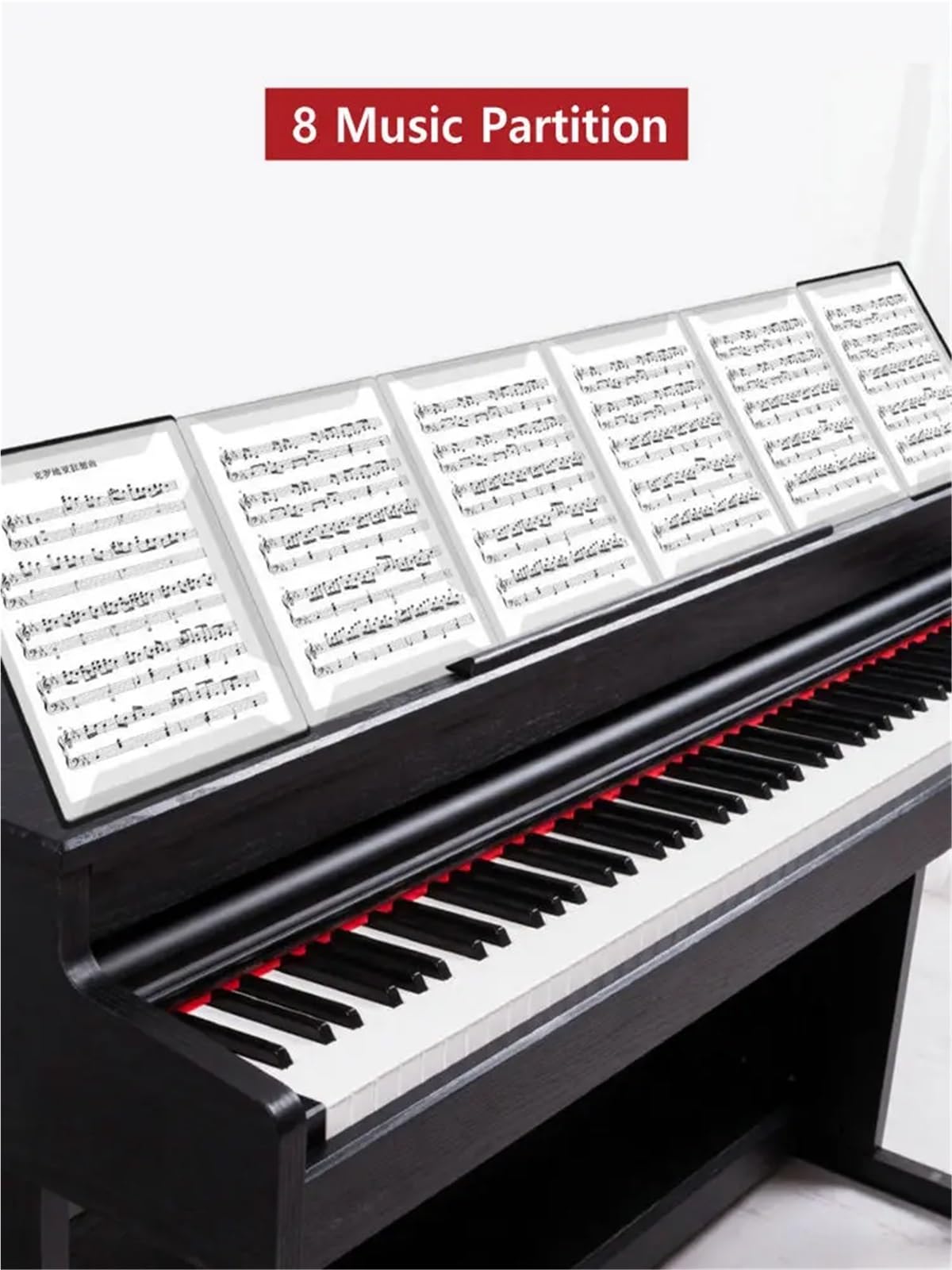 Carpetas Para Partituras Carpeta de archivos música 8 páginas, carpeta partituras Piano con partición A4, folleto particiones hojas, estuche expandible Para Partituras Y Papel