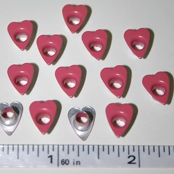 Bulk 3/16" Mod Pink Aluminum Heart Eyelets - 500 Pack
